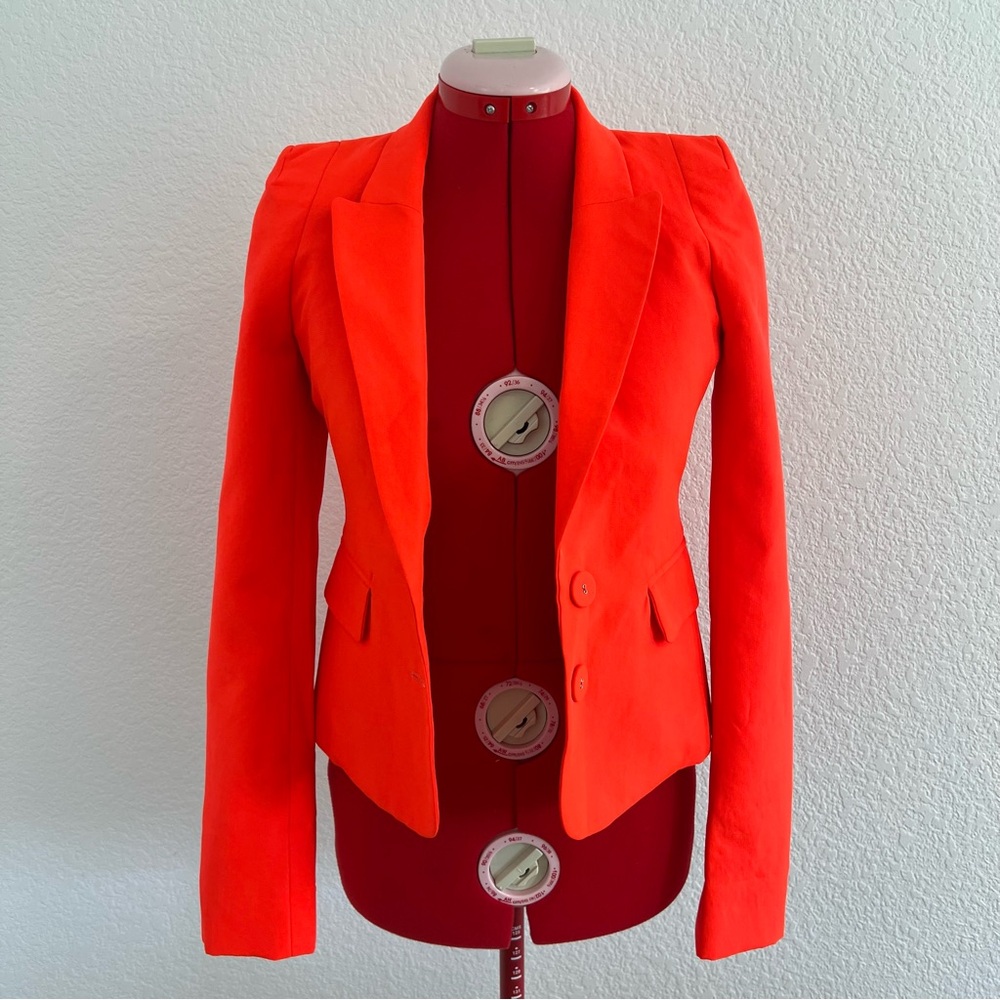 Juicy Couture Neon Orange/Red Blazer Jacket Size XS